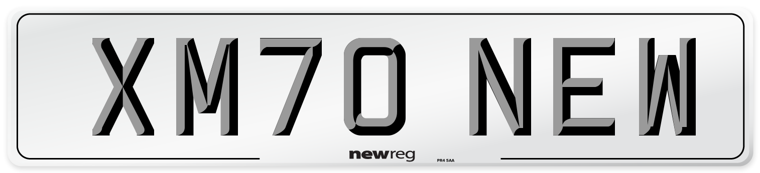 XM70 NEW Number Plate from New Reg